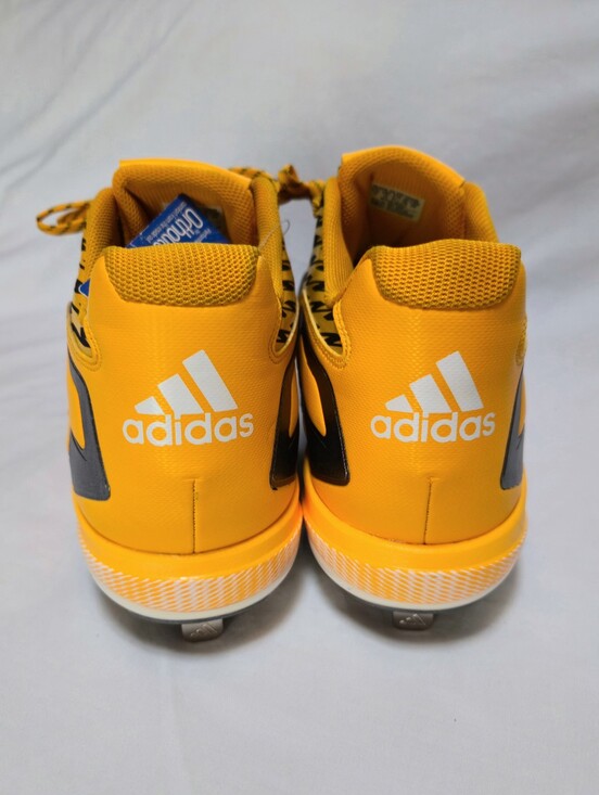 Adidas Power Alley 3  Baseball Cleats Size 16 Yellow Black Ortholite Insoles